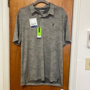 IZOD Golf Mens Camo Slim Polo